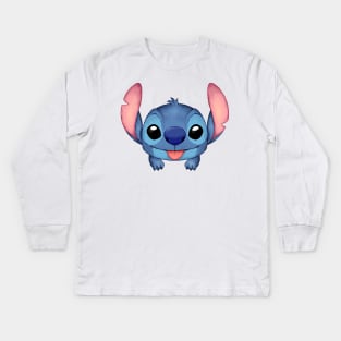 lilo and stitch funny cute stitch cute Kids Long Sleeve T-Shirt